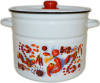 Кастрюля эмаль APPETITE "Паприка" 1с200с, 9,0л, с эмаль крышкой, с декором, цилиндр