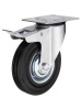 Колесо промышленное резина PR, 100 мм, SCB 42, с тормозом, Mawipro