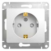 Розетка 2P+E 16А/250В шторки белый AtlasDesign ATN000145