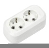 Колодка 2 гн. 16А 250В (корпус АБС-пластик, белая, земля) SBE-16-2-00-Z Smartbuy