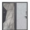 Дверь мет. 9 см мдф/мдф Геометрия Бетон снежный 860 правая