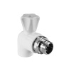 Кран рад.  25*3/4" угловой (латунный шар) белый  