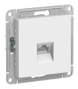 Розетка Systeme Electric AtlasDesign мех. роз. комп. СУ 1 мест. бел. Antibact.RJ45 ATN000183