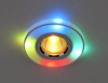 Светильник встр. ES 2070/2 35W MR16 GU5.3 св/д подсв. RGB 100ММ СЕРЕБРО