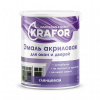 Эмаль для окон и дверей Krafor, акриловая, глянцевая, 3 кг, супербелая 7221