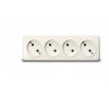 Розетка ОУ 4 мест. бел (пласт. осн.) 10А SBE-03w-10S4-N Smart buy