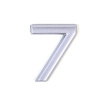 Цифра из пластика (самоклеющаяся) 40х32 7 мат.сер LNP4 MS #7