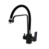 Смеситель для кухни с подкл. фильтра,гибк. силикон. излив,лат. VALFEX Boreas Black-1 VF.76857 (10)