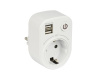 Разветвитель EKF PROxima  1 роз. 16А + 2USB 5V 2,1A (роз.блок с выкл.,адаптер/зарядка,пово