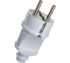 Вилка Navigator прямая 16А земля белая NCA-PL02-16A-E-WH 61359