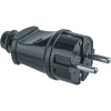 Вилка Navigator  прямая 16А земля черная NCA-PL02-16A-E-BL 61360