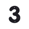 Цифра 3 металлическая черная 145*100 LNT14 BL #3