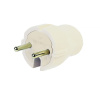 Вилка 10А 250В (АБС-пластик, прямая, белая) SBE-10-P04-w SmartBuy