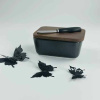 Масленка 235-026 Blackwood 14см с крышкой и ножом п/уп фарфор