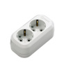 Колодка роз.  2 гн. 16А 250В (корп. ABS, белая, земля) MGP111 Makel