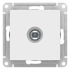 Розетка Systeme Electric AtlasDesign мех. конн. TV антен. СУ 1 мест. бел. Antibact RG6ATN000193