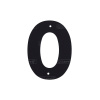 Цифра 0 металлическая черная 145*10 LNT14 BL #0