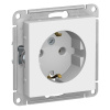 Розетка ATLASDESIGN с заземл. 16А (мех.) белый  ATN000143 