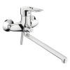 Смеситель для ванны и умывальника 40к CN2266 CRON L-излив 300 мм, с душ. аксессуарами ХРОМ
