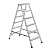 Стремянка двухсторонняя Alumet AD7206, алюминиевая, 2 x 6 ступеней, 1,37 м