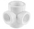 Крестовина двух плоск-я  32*20*20*32      (VALFEX)  белый