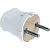Вилка Navigator прямая 6А земля белая NCA-PL01-6A-X-WH 61358