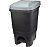 Бак хоз. 60л с педалью на колесах серый М2398