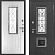 Дверь мет. 7,5 см Венеция Серебро Белый ясень (860мм) левая