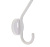 Вешалка -крючок однорожковый снежно-белый пластмасса 1шт