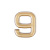 Цифра из пластика (самоклеющаяся) 40х32 9 мат.зол LNP4 MG #9