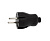 Вилка 10А 250В (АБС-пластик, прямая, черная) SBE-10-P04-b SmartBuy 