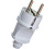 Вилка Navigator прямая 16А земля белая NCA-PL02-16A-E-WH 61359