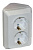 Розетка УГЛОВАЯ откр. уст. с з/к 2-я 16А/250В защит. шторки бел. ЭТЮД  PA16-108B