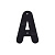 Буква А металлическая черная 145*100 LNT14 BL #А