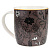 Кружка фарфор Torix "Flowers on brown", 390мл