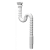 Гофрасифон 1 1/4"*40/50 удл. F213 Акватер
