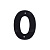 Цифра 0 металлическая черная 145*10 LNT14 BL #0